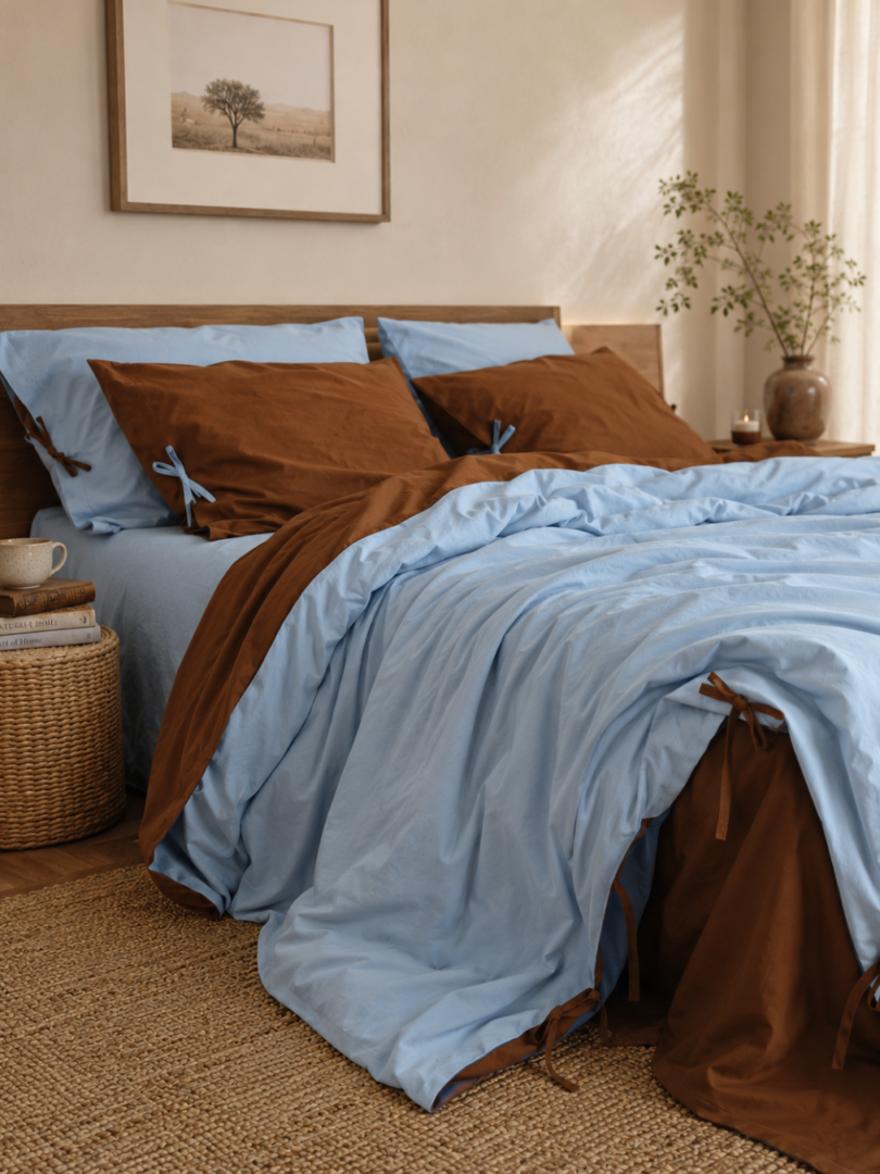 Lenjerie de pat, 6 piese, Cotton Therapy, bumbac prespălat
