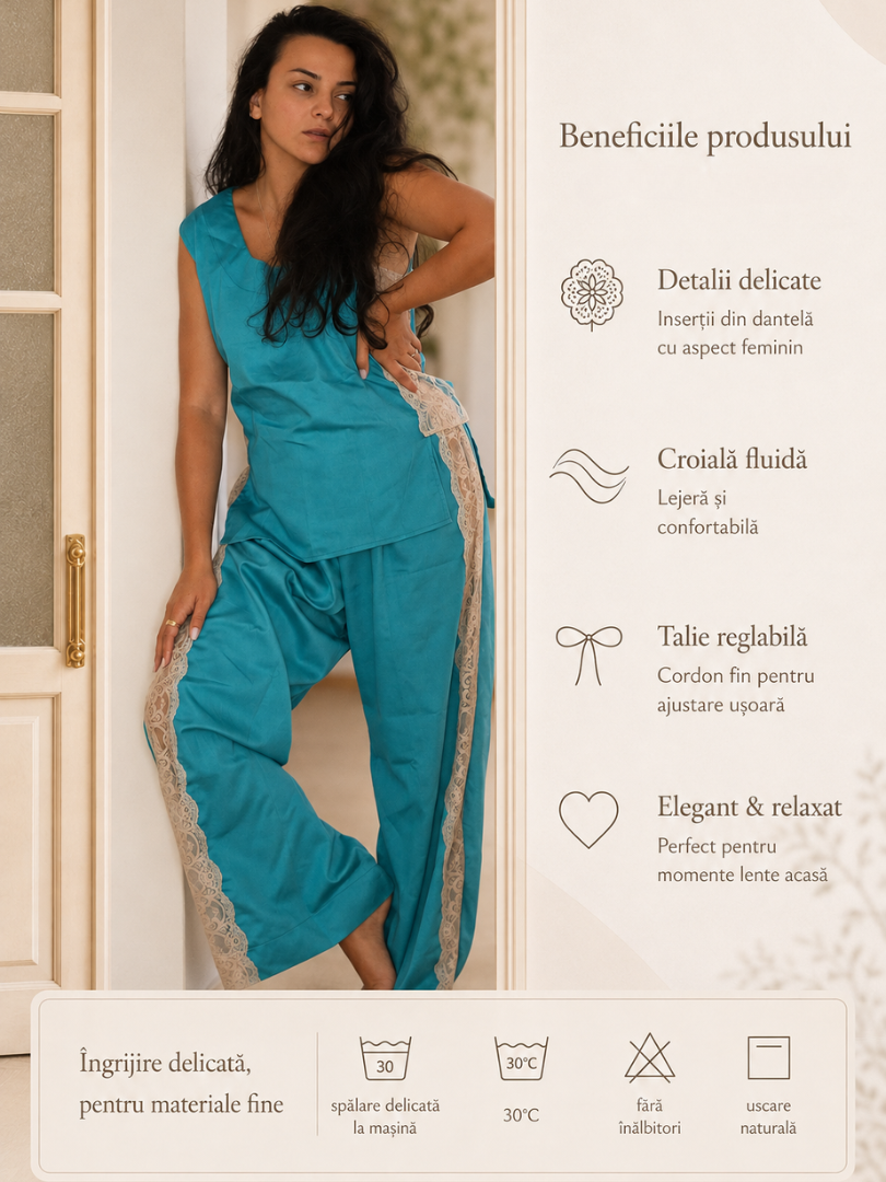 pijama bumbac dublu satinat, beneficiile produsului, Cotton Therapy